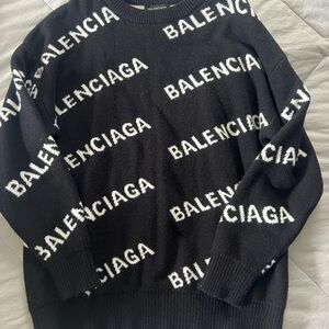 Women’s Balenciaga All Over Logo Sweater